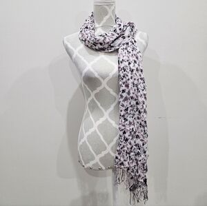 *2/10* Floral Pink and Black Scarf